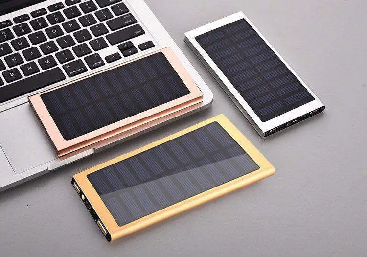 Portable Metal Solar Charger Panel Battery Charger 4000mAh 5000mAh 6000mAh 80000mAh Solar Power Bank