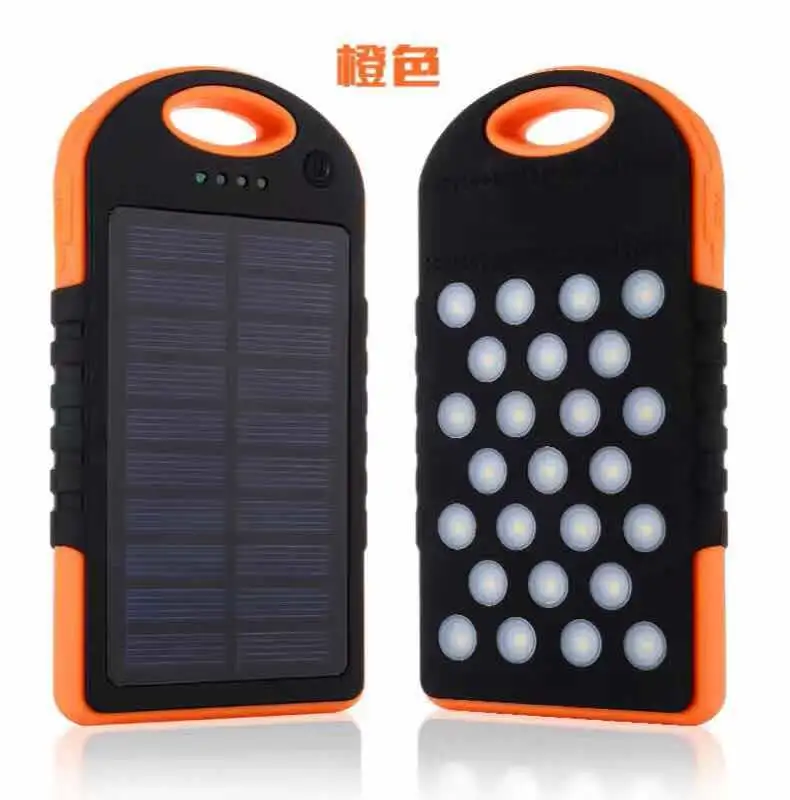 Wholesale 8000mAh Dual-USB Waterproof Solar Power Bank Battery Charger Powerbank