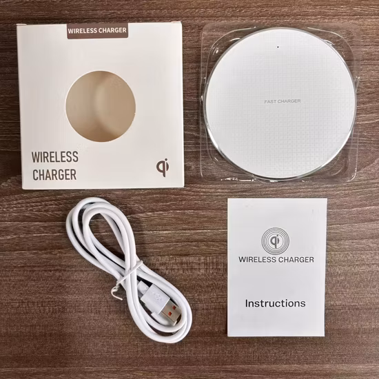 Горячее беспроводное зарядное устройство OEM быстрой зарядки Qi 10 Вт 15 Вт для мобильных телефонов